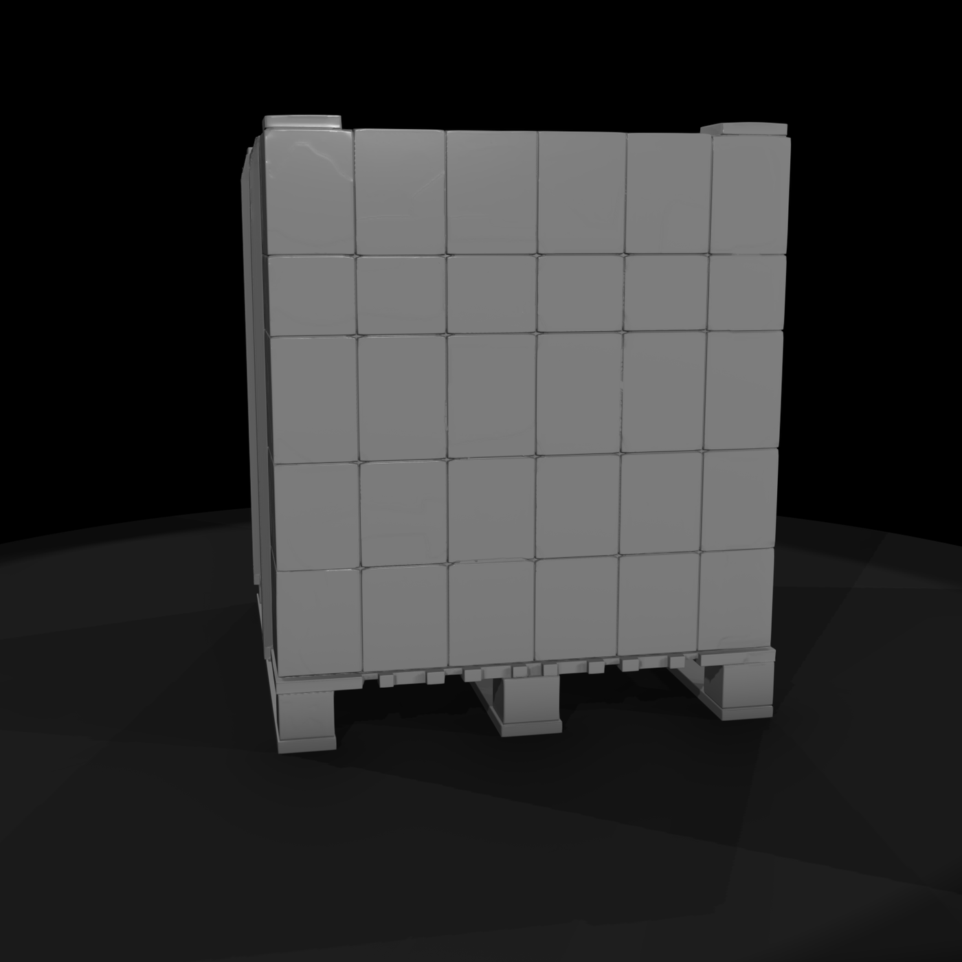 Concrete Block Pallet with Straps