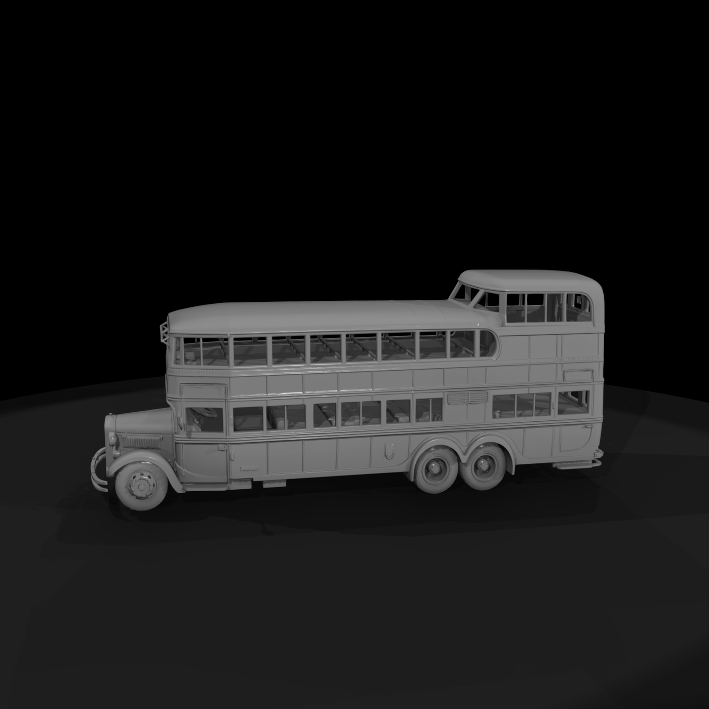Vintage Double-Decker Coach Bus
