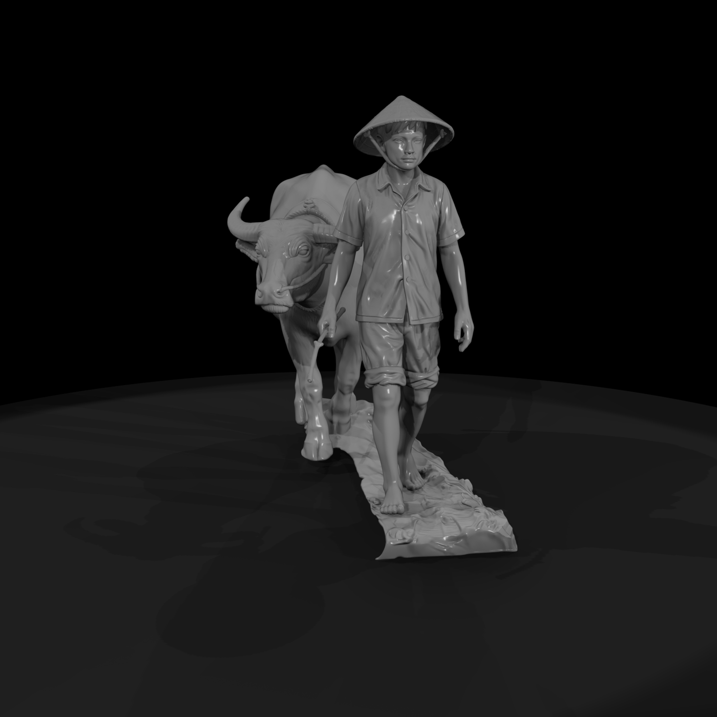 Vnh 083 Civilian Water Buffalo Herder Boy