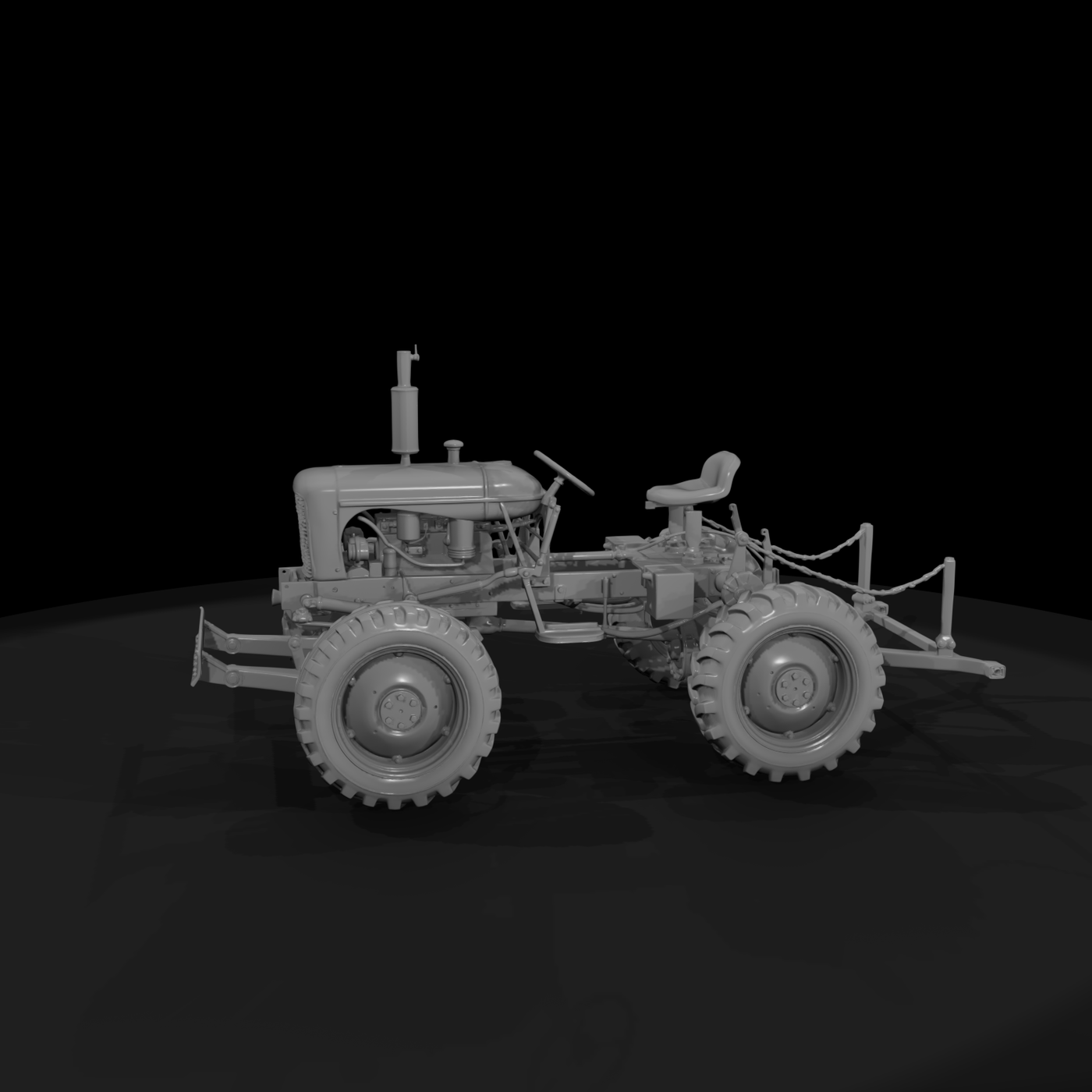 Vintage Yellow Road Motor Grader