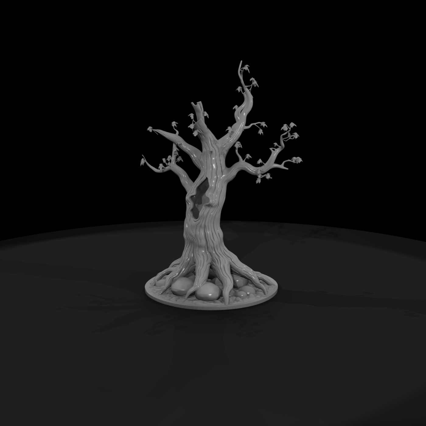 Stylized Gnarled Fantasy Tree — Hollow