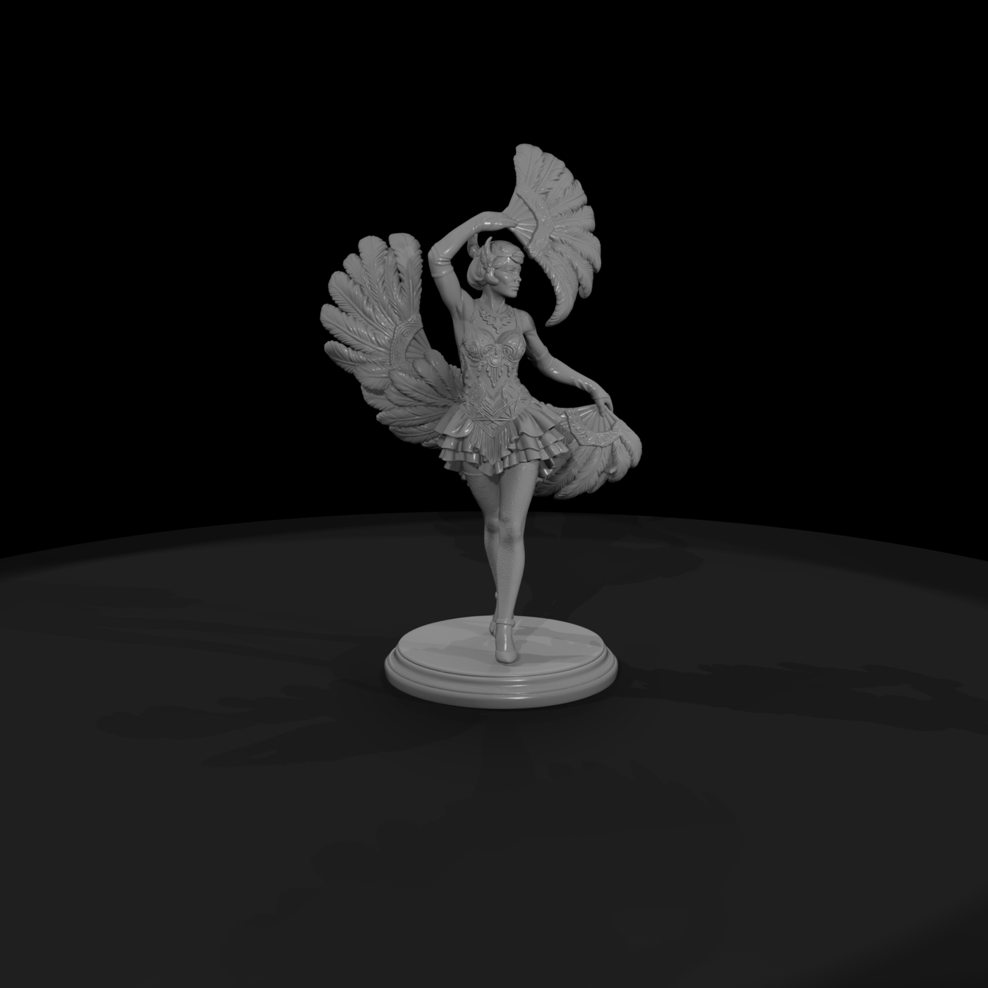 Poparc 0400 Cabaret Fan Dancer