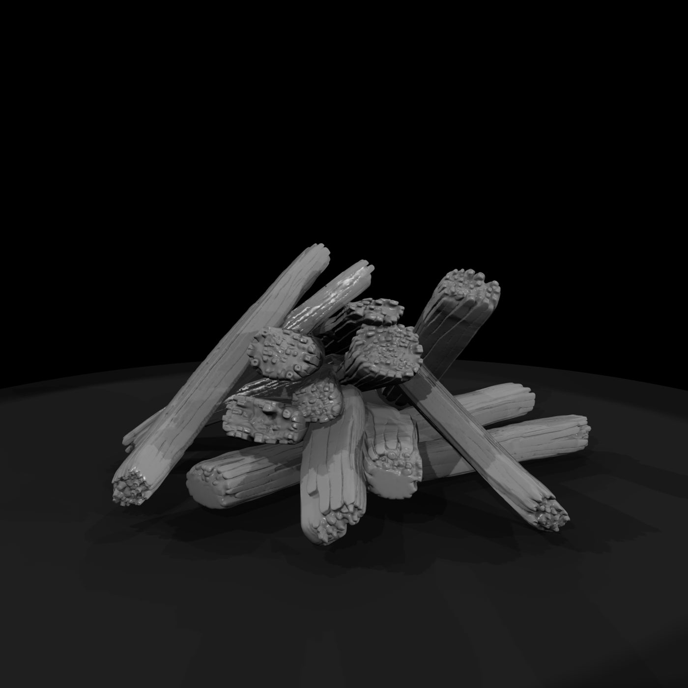 charred-campfire-log-pile-diorama-railroad-prop-664561