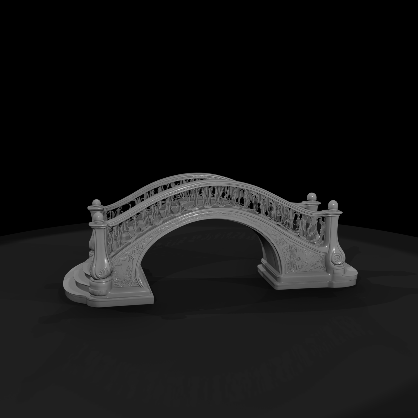Rococo Arched Bridge Staircase