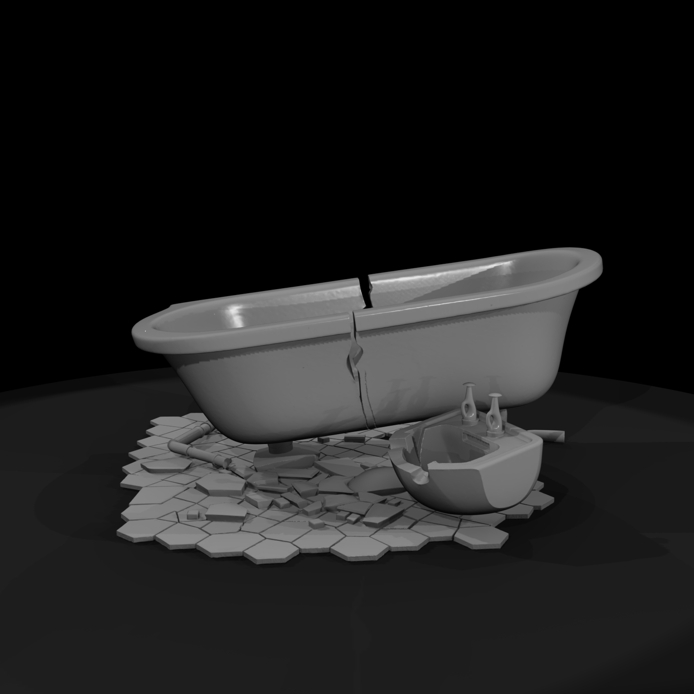 Derelict Bathtub & Sink