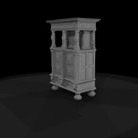 ornate_renaissance_carved_antique_wooden_cabinet — thumbnail 4