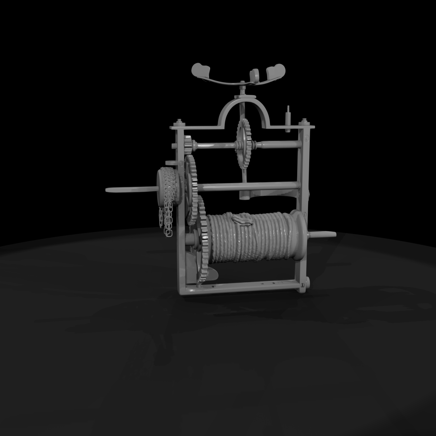 Steampunk Industrial Winch