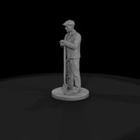 1950s Railroad Track Worker with Shovel — thumbnail 5