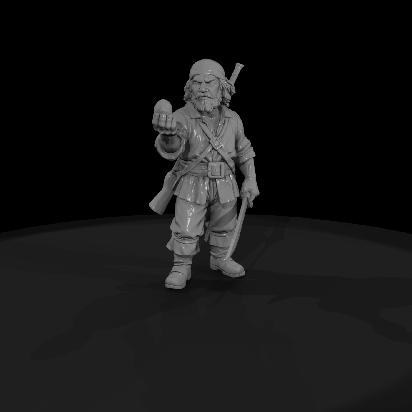 Hist 0238 Caribbean Buccaneer Miniature Figure