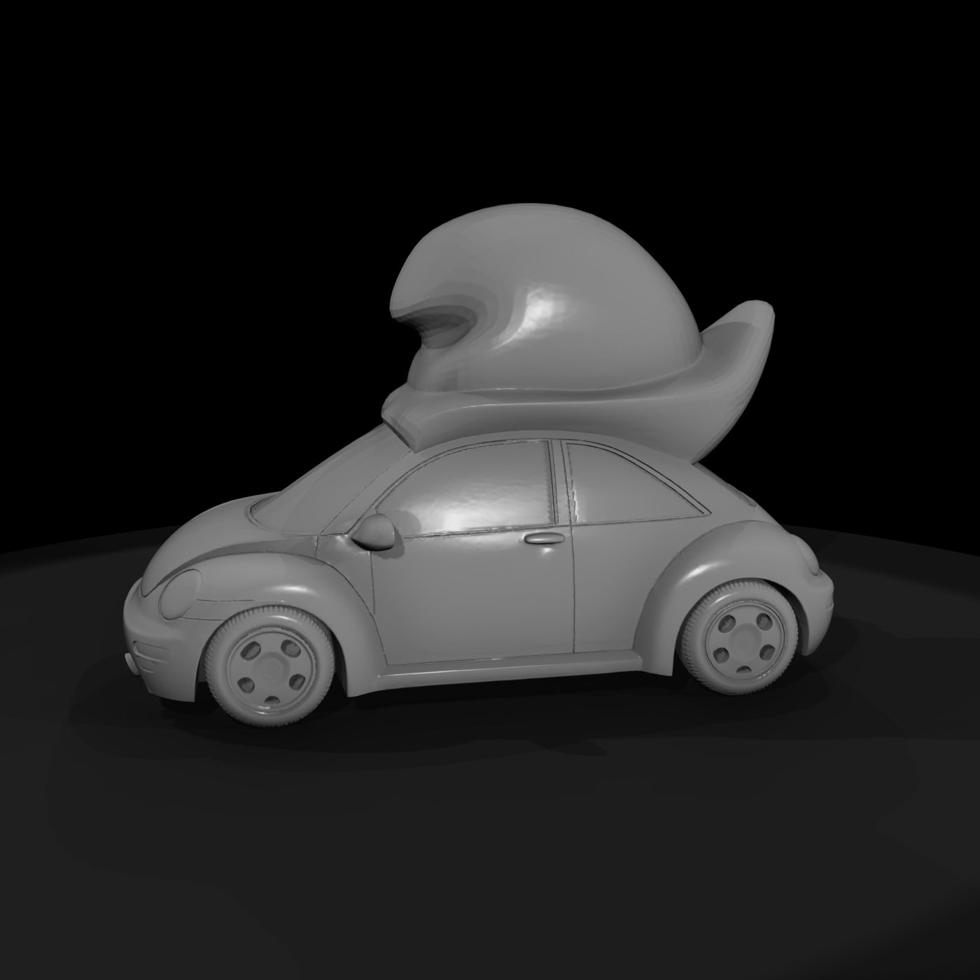beetle-style-mini-car-with-novelty-roof-ornament-ho-1-87-088417