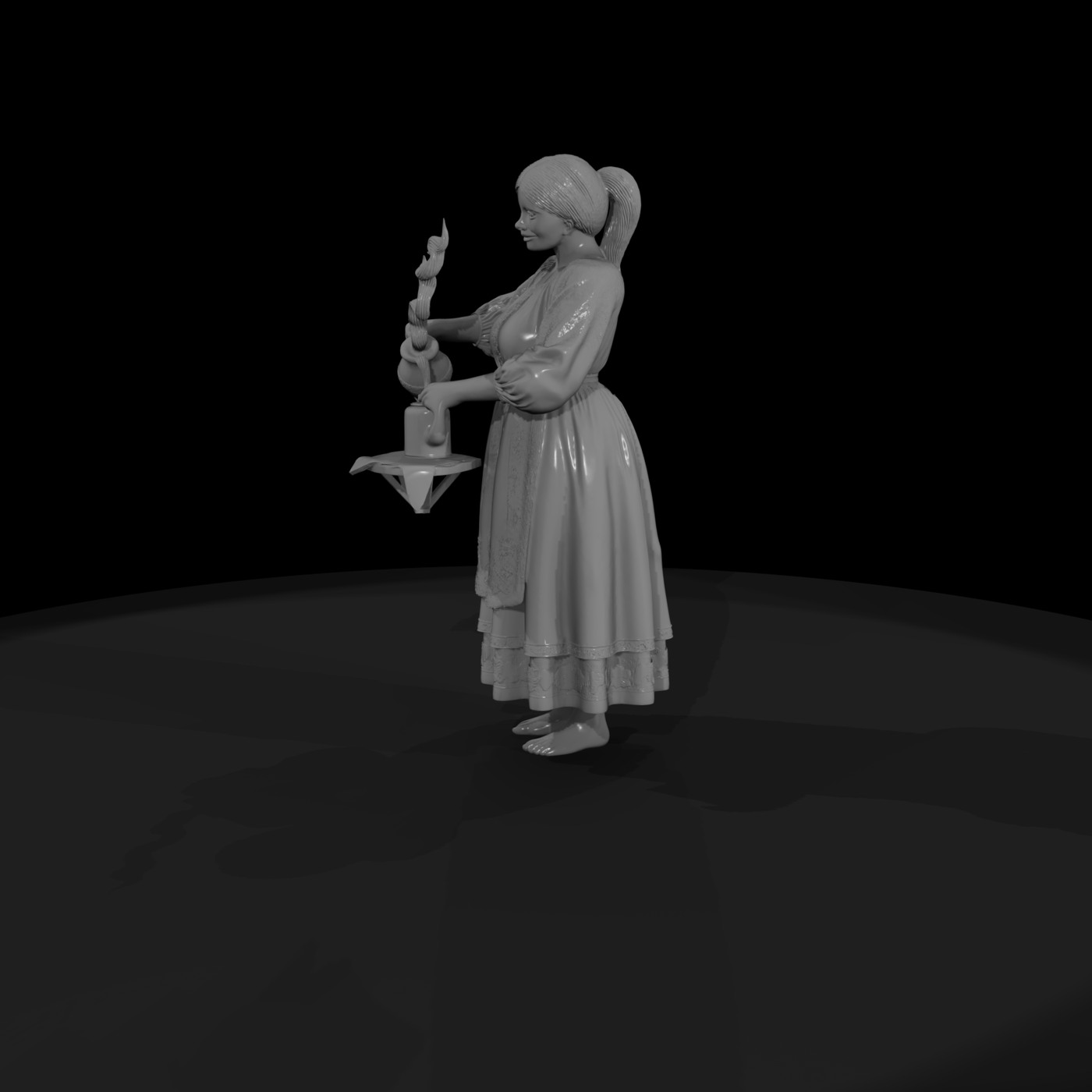 Stylized Folk Peasant Woman