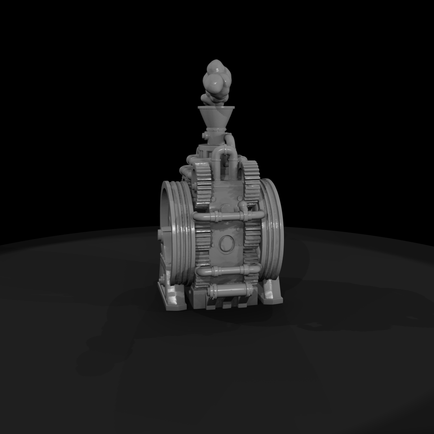 Vintage Factory Machine — Industrial Engine