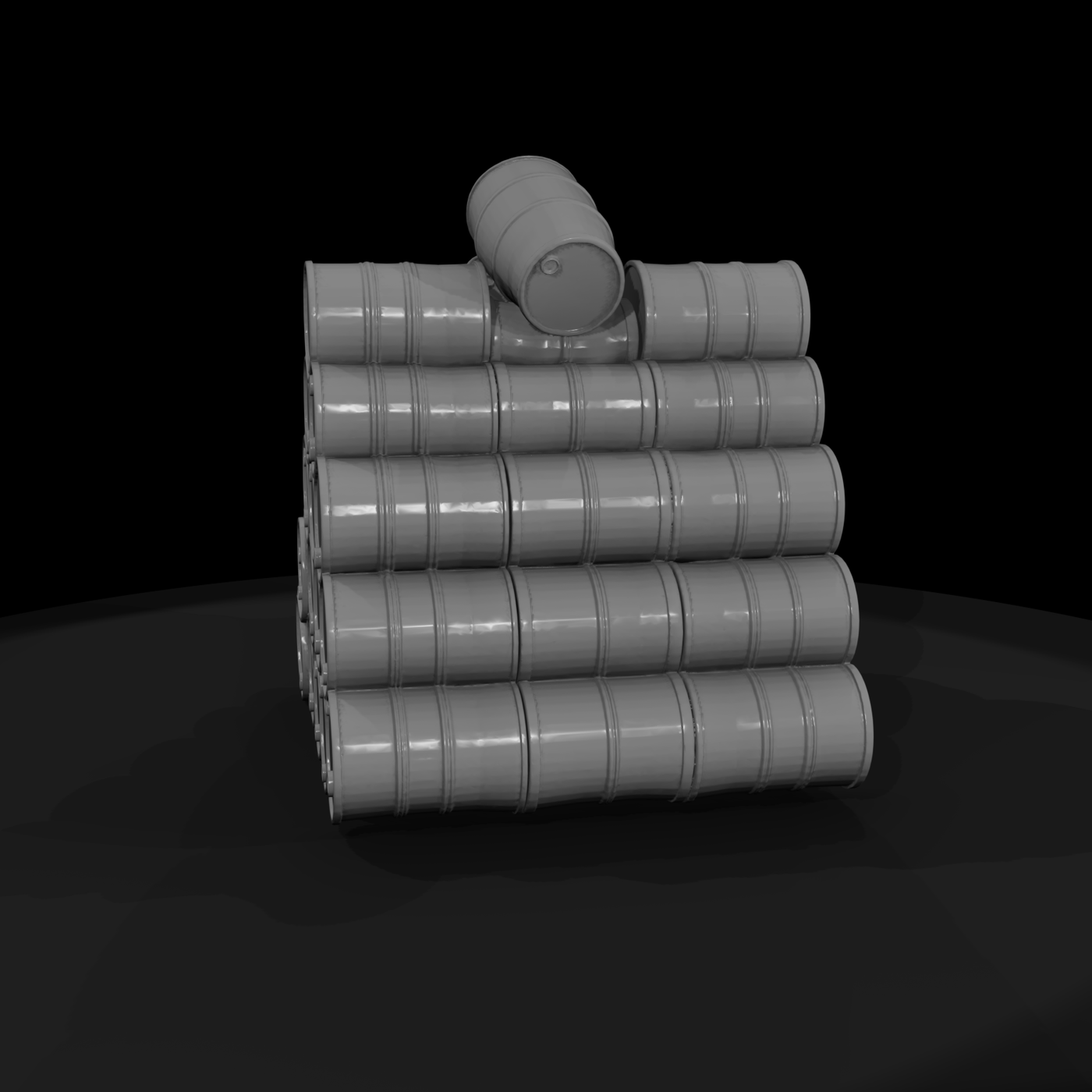 Weathered Stacked Oil Drums
