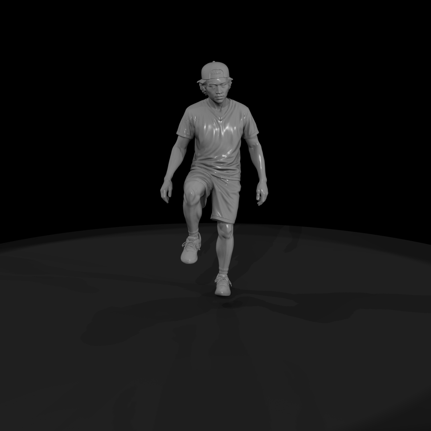 Hacky Sack Player Mid-Kick