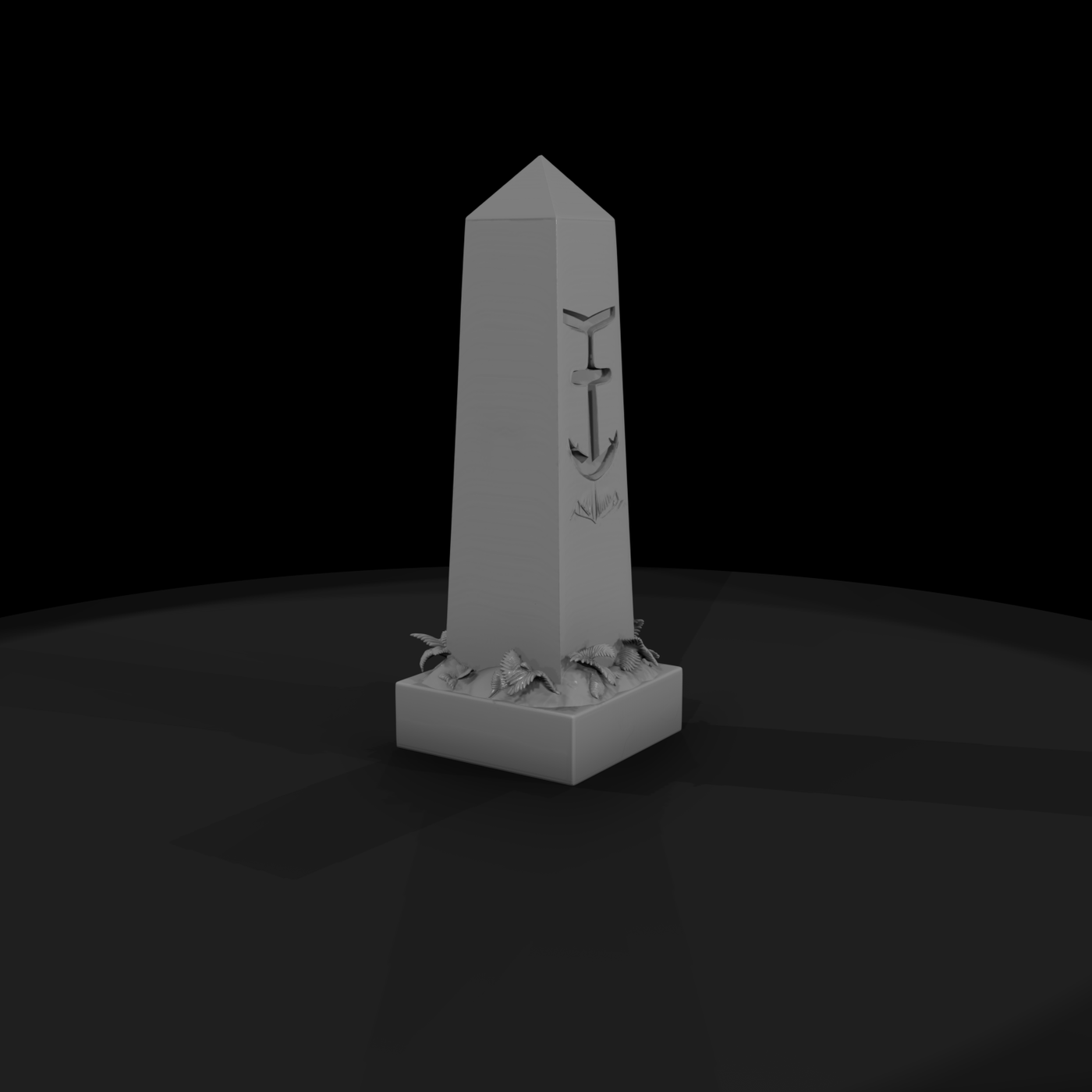 Stylized Naval Obelisk Memorial