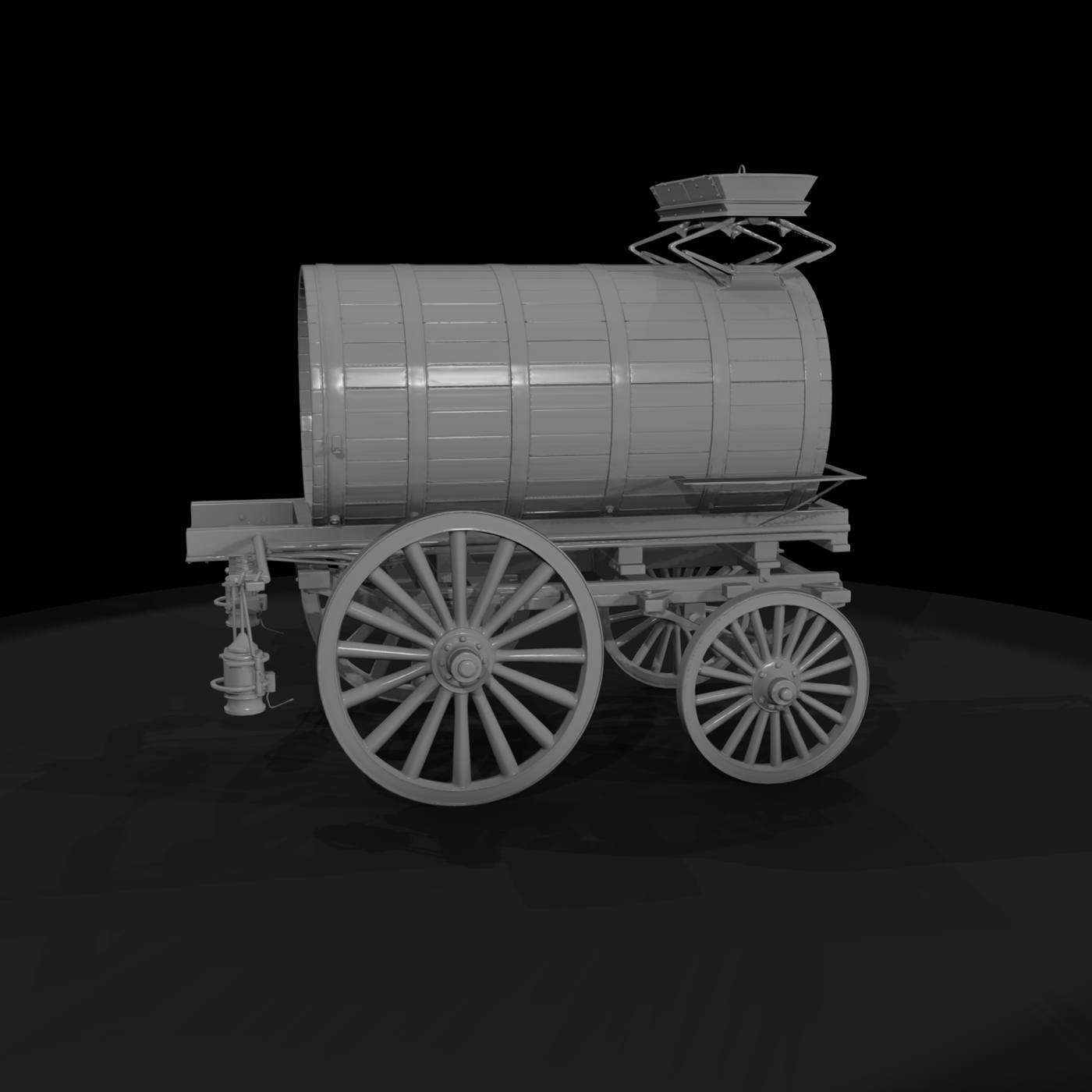 Vintage Water Barrel Wagon