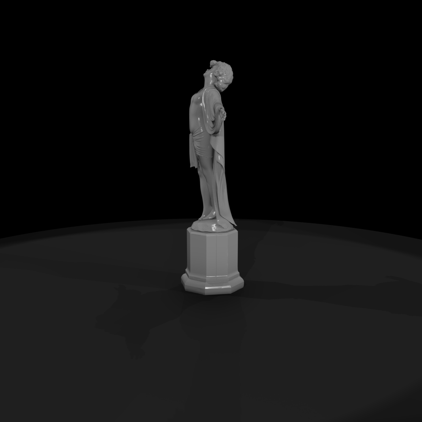 Art Deco Draped Female Statue — & Displays