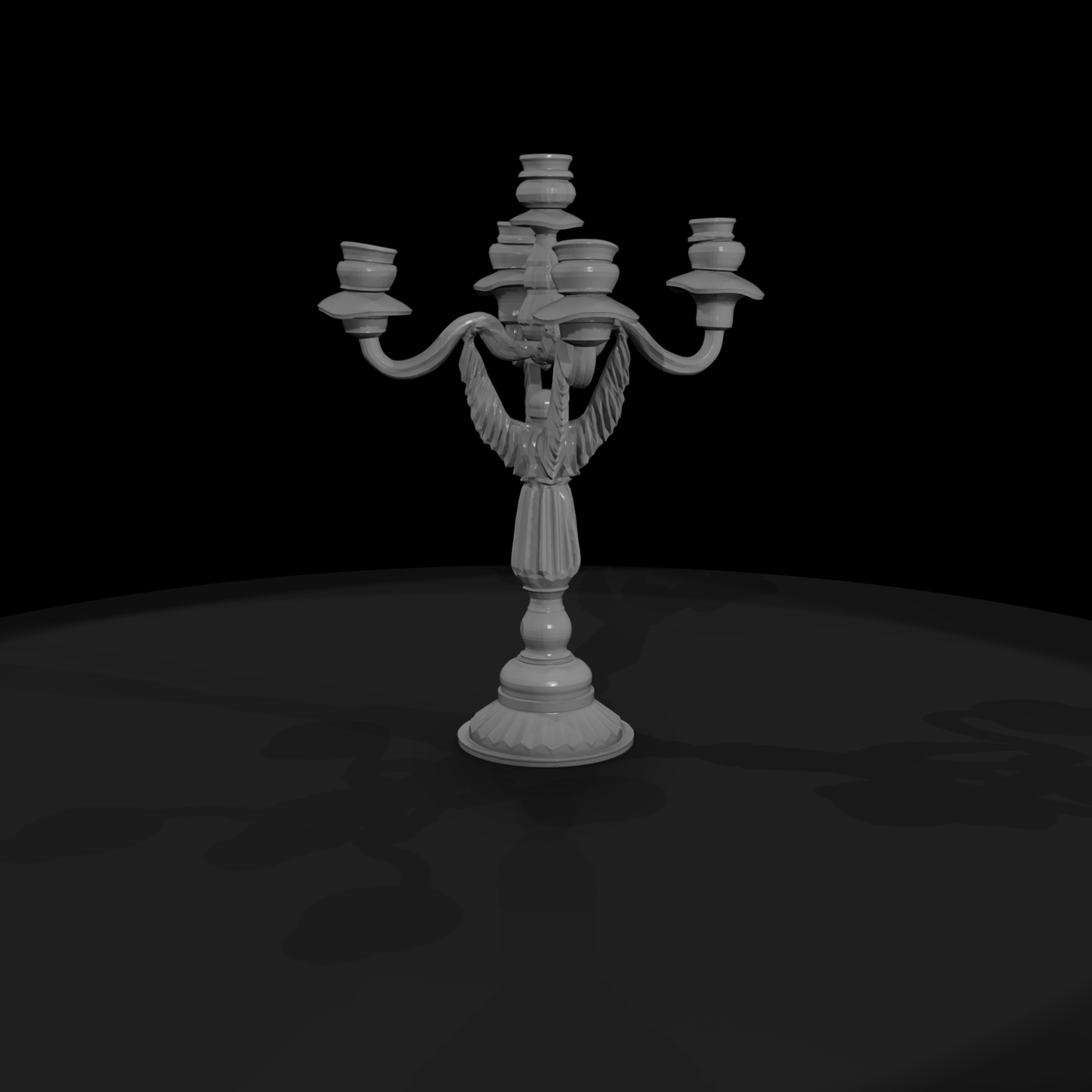 Baroque Angel Candelabra — 5-Arm Ornament
