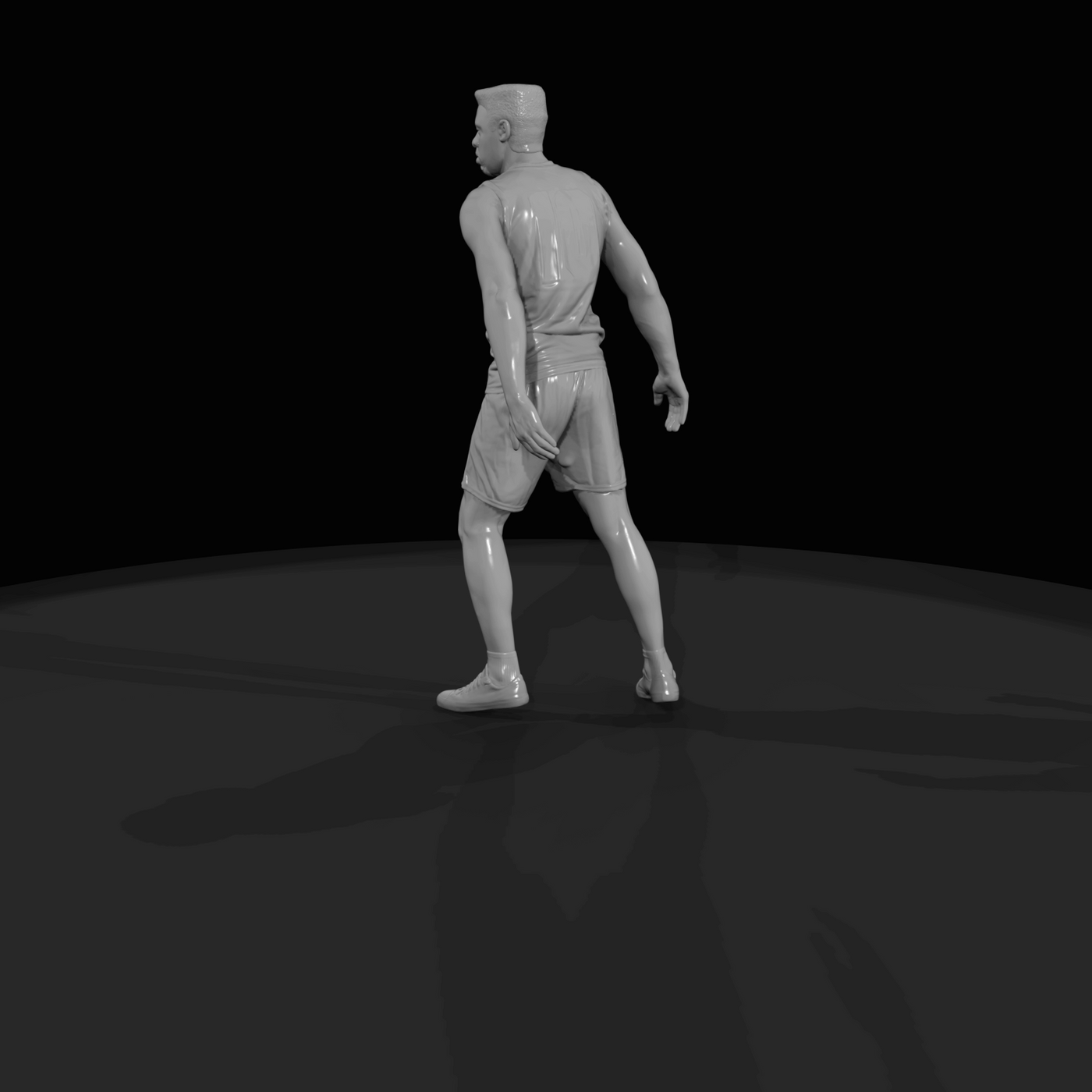 Basketball Player in Athletic Wear