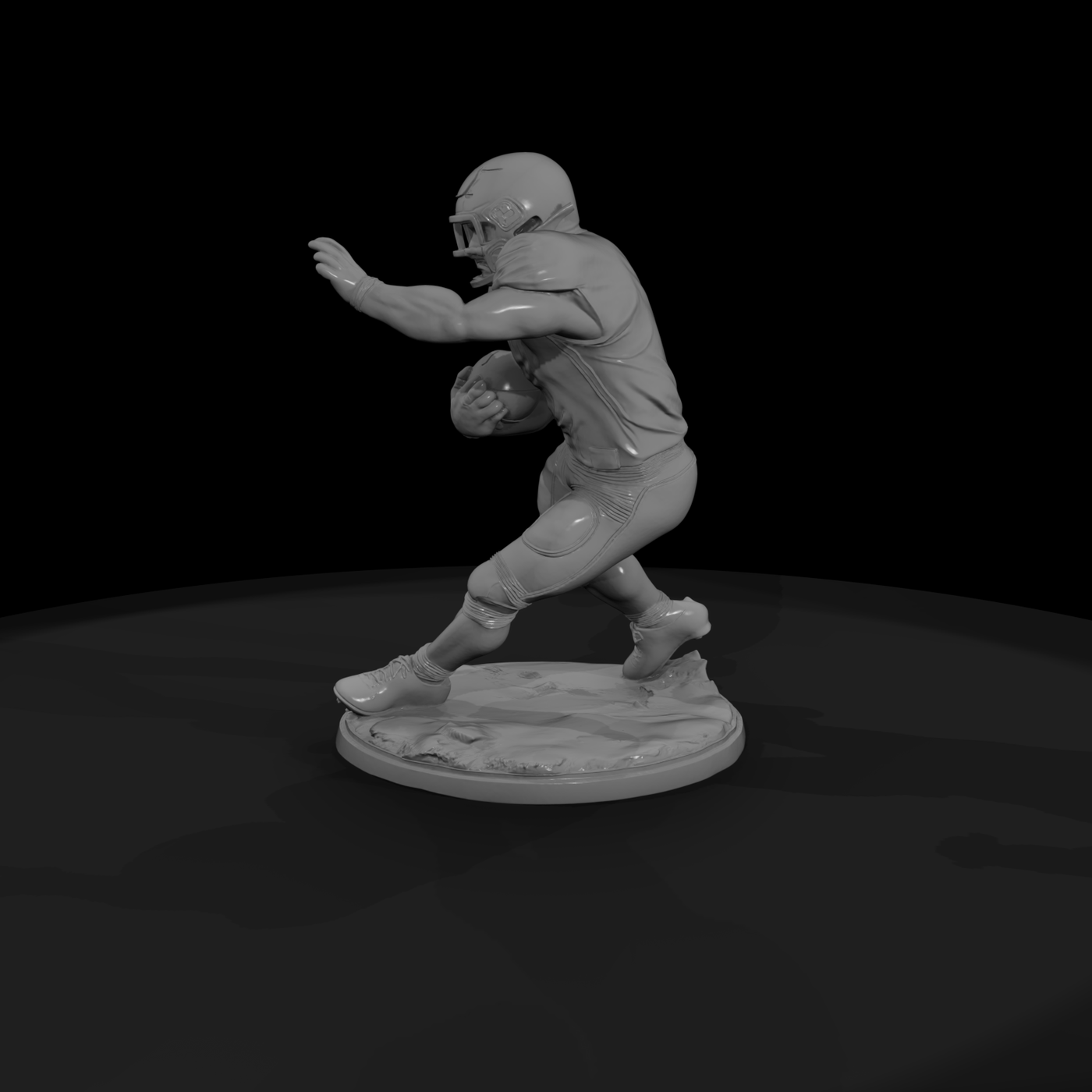 Low Poly American Football Player 3D Statue Fditku