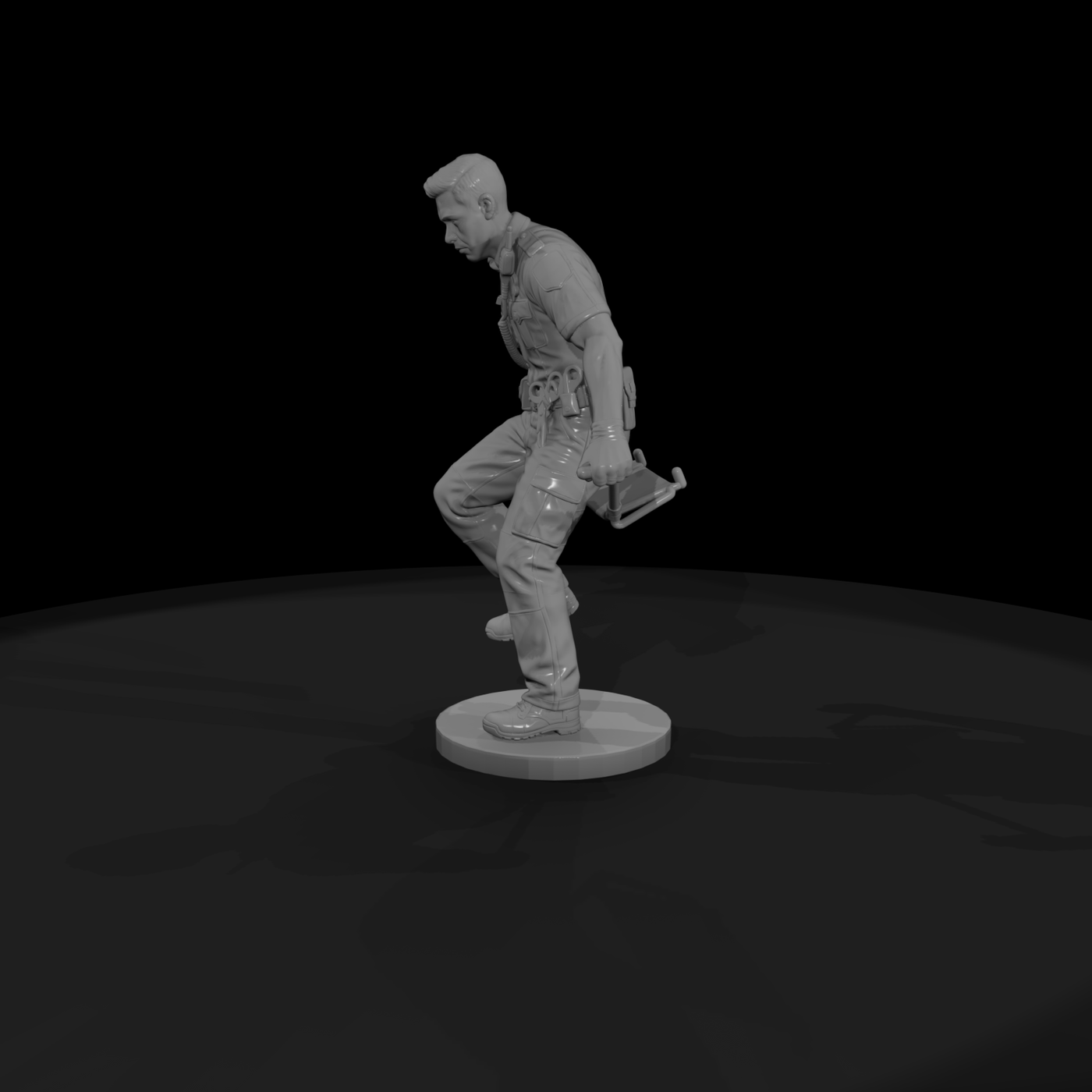 Patrol Officer with Flashlight