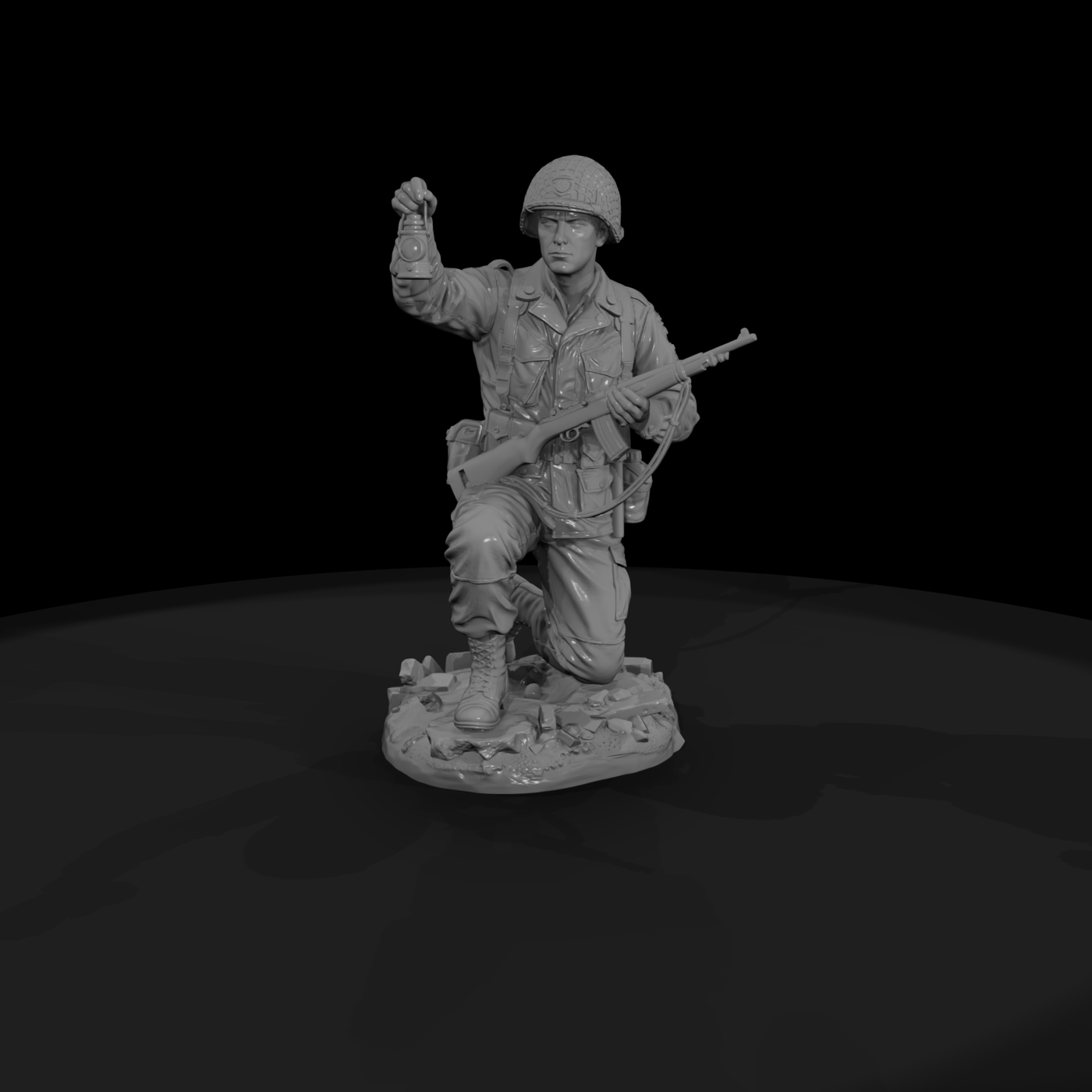 WWII Airborne Pathfinder Kneeling