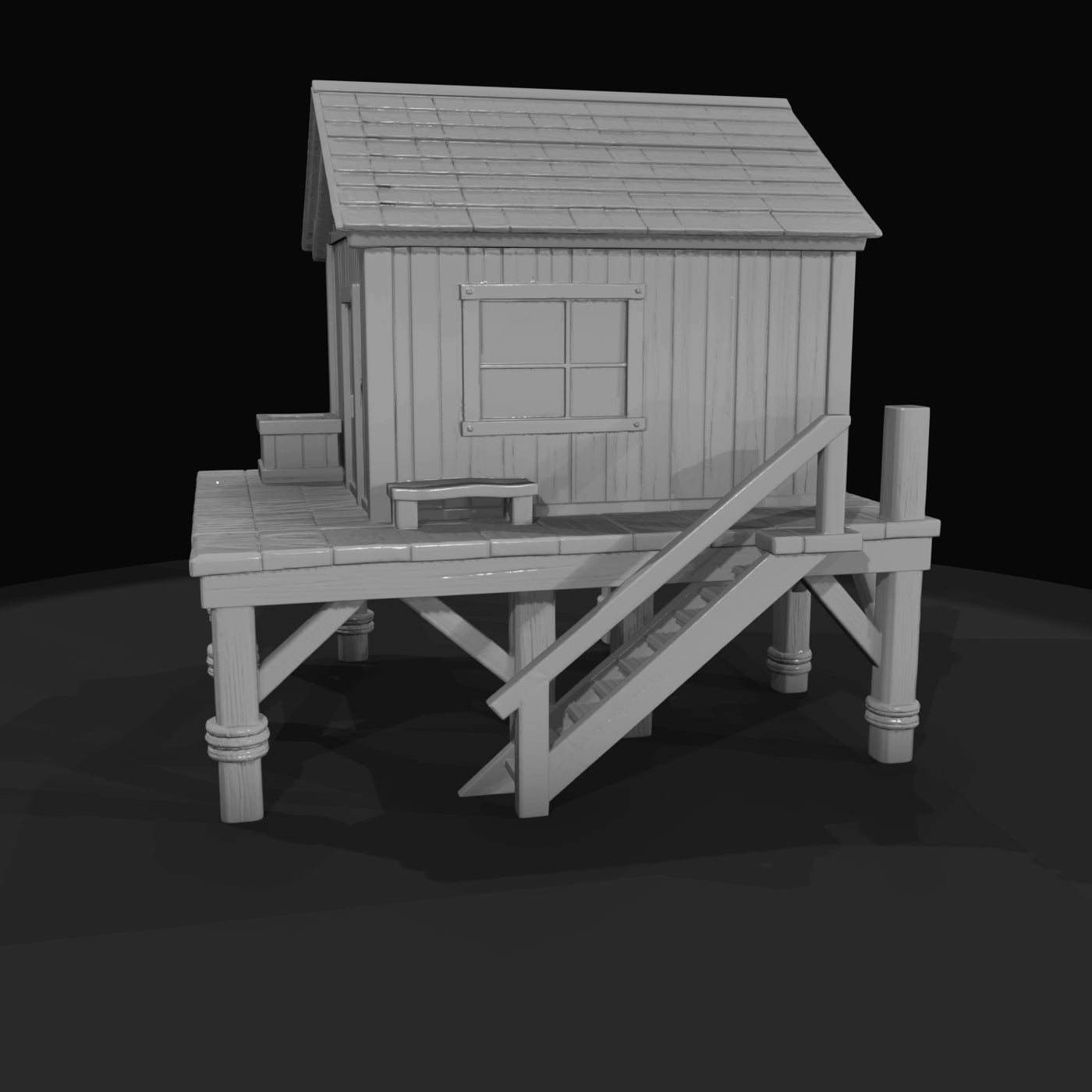 dockside-wooden-pier-shack-model