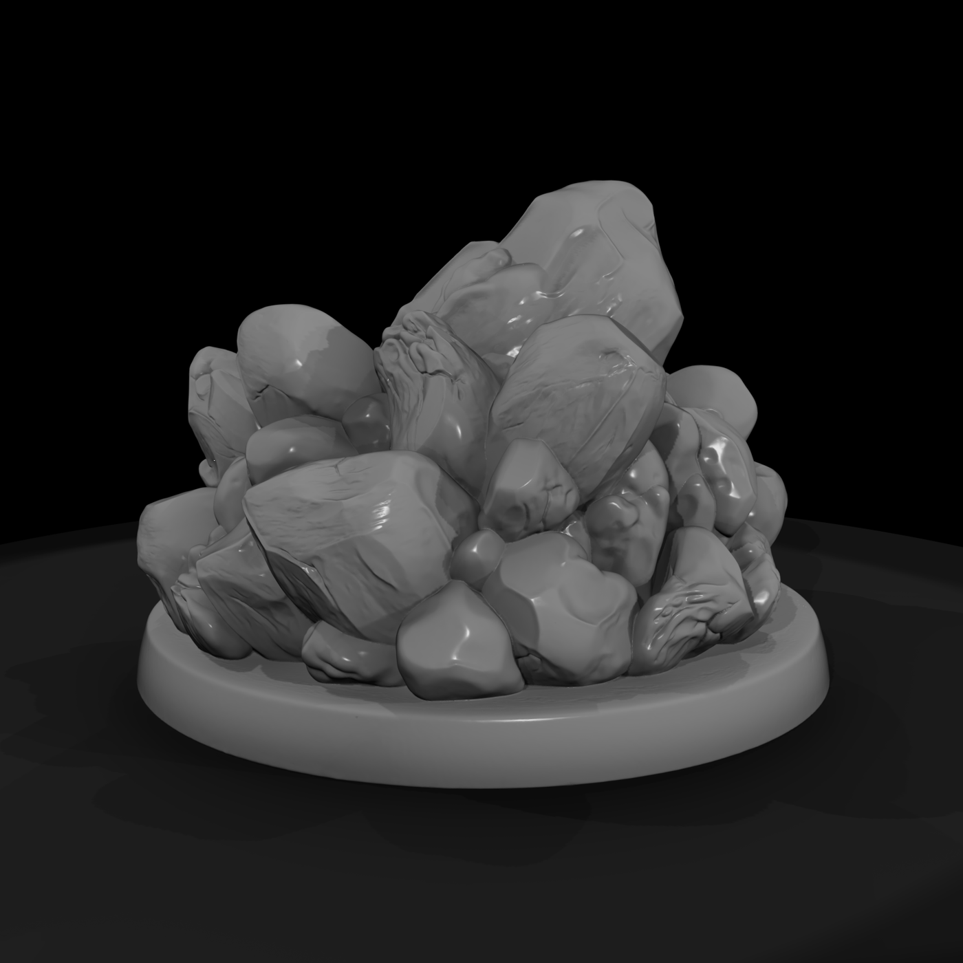 Stylized Rocky Terrain Cluster 3D Model Stocotun