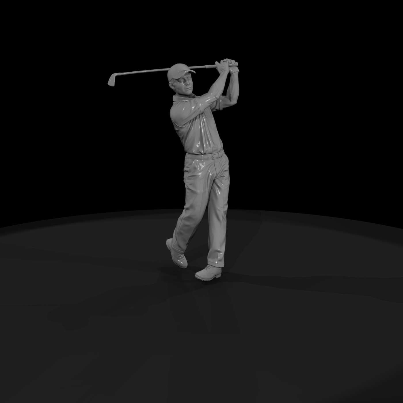 0082 Sports Golfer M Swing