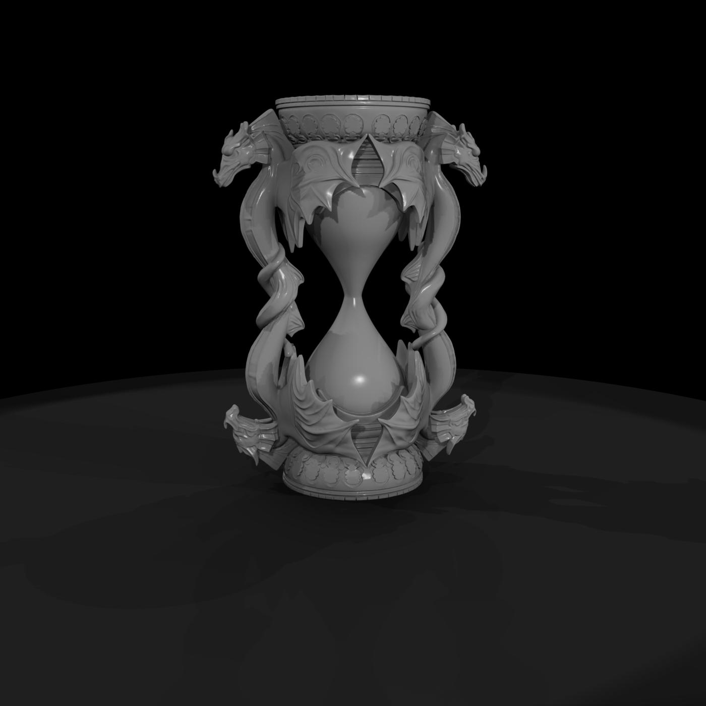 Gothic Dragon Hourglass — Ornate Fantasy