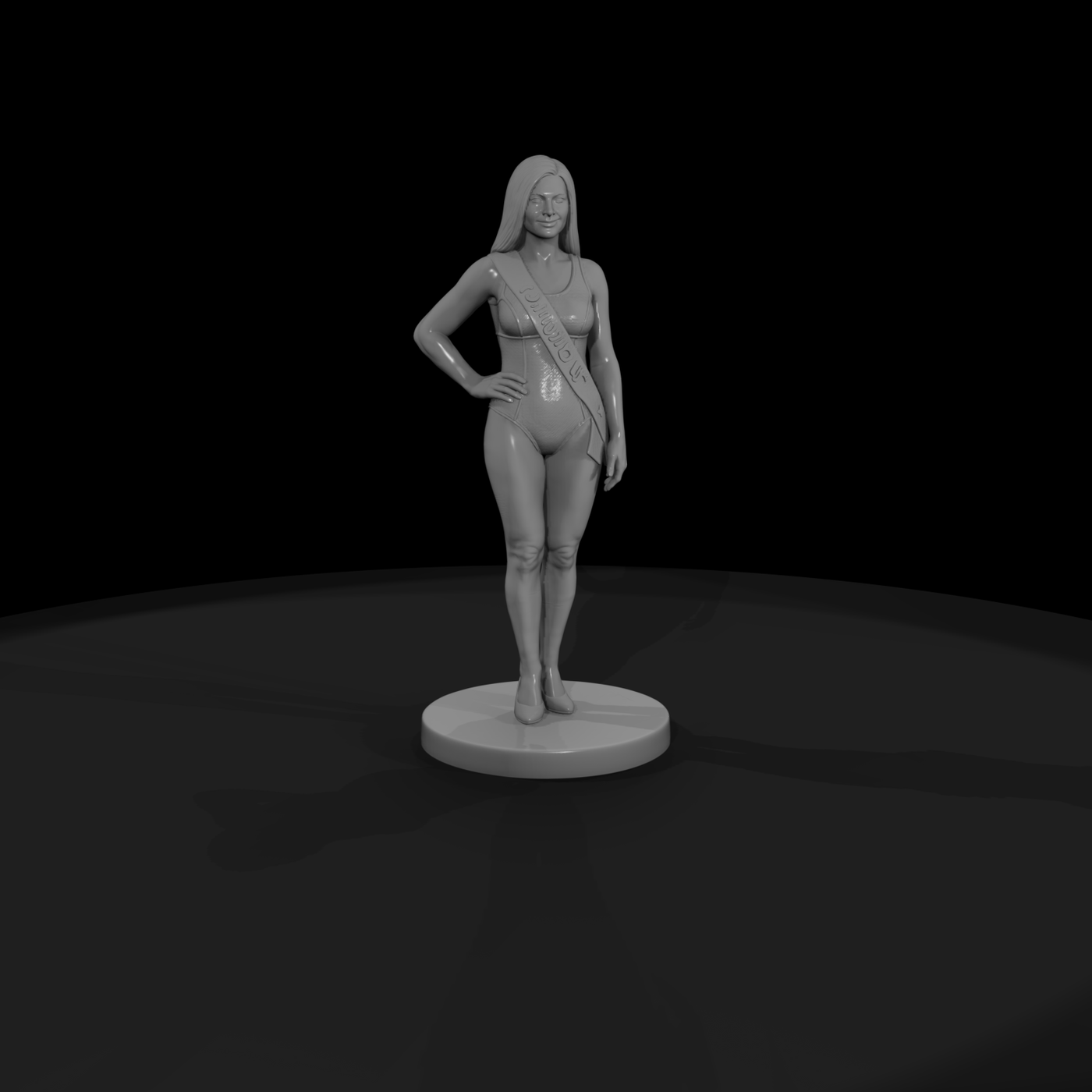 Beauty Pageant Contestant in Swimsuit