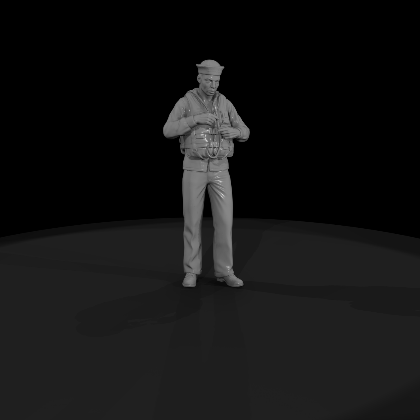 WWII U.S. Navy Sailor with Binoculars
