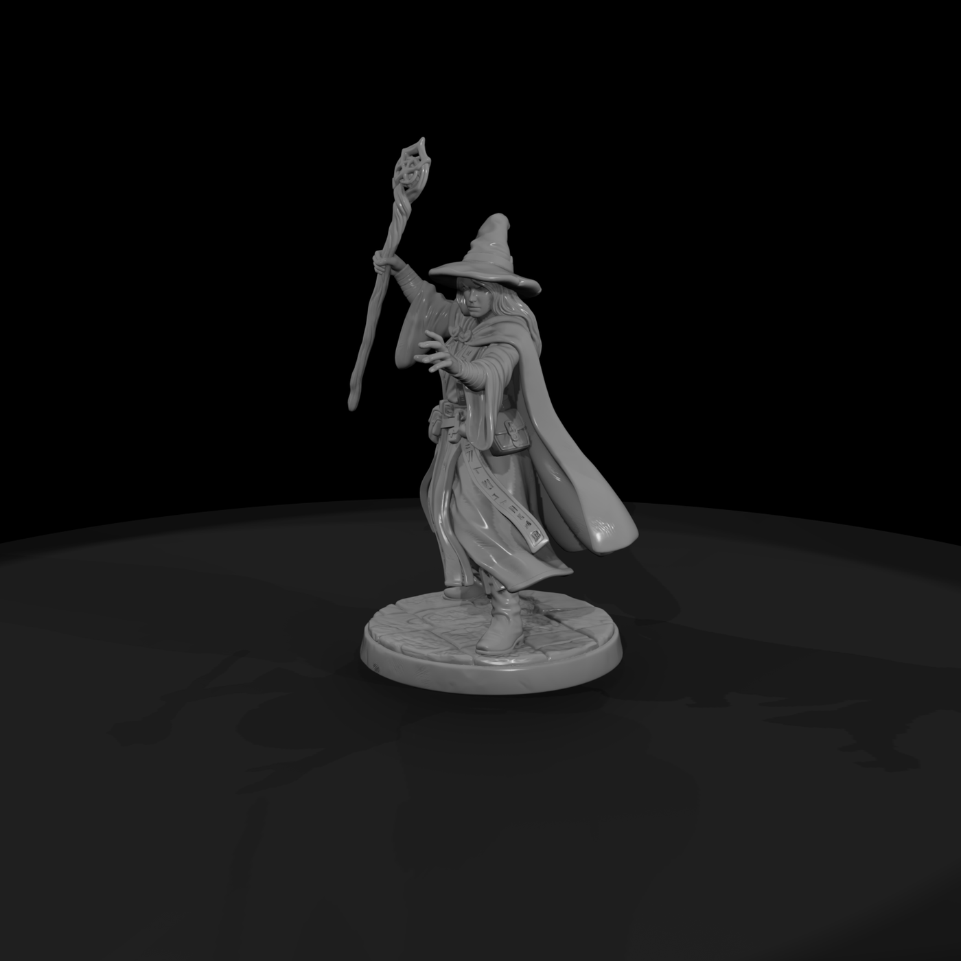 Spellcasting Wizard with Staff