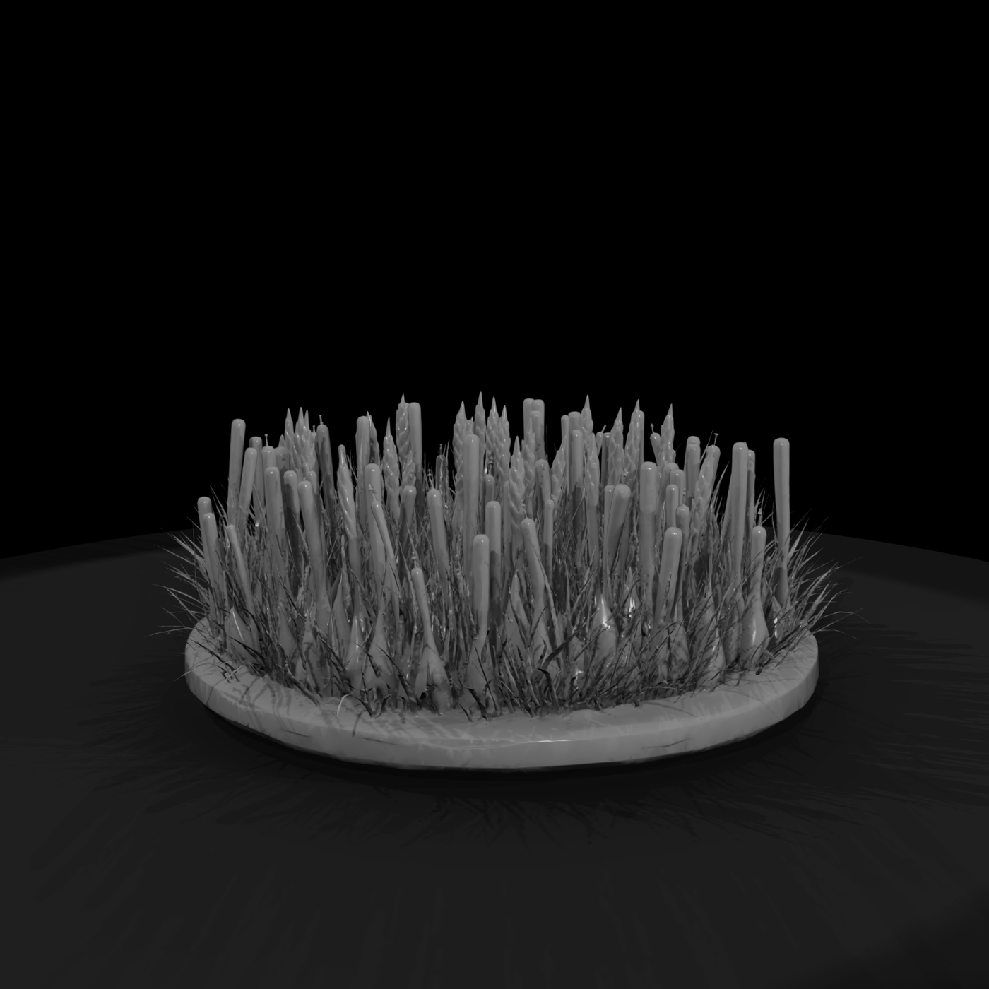 Stylized Low-Poly Cattail & Wild Grass