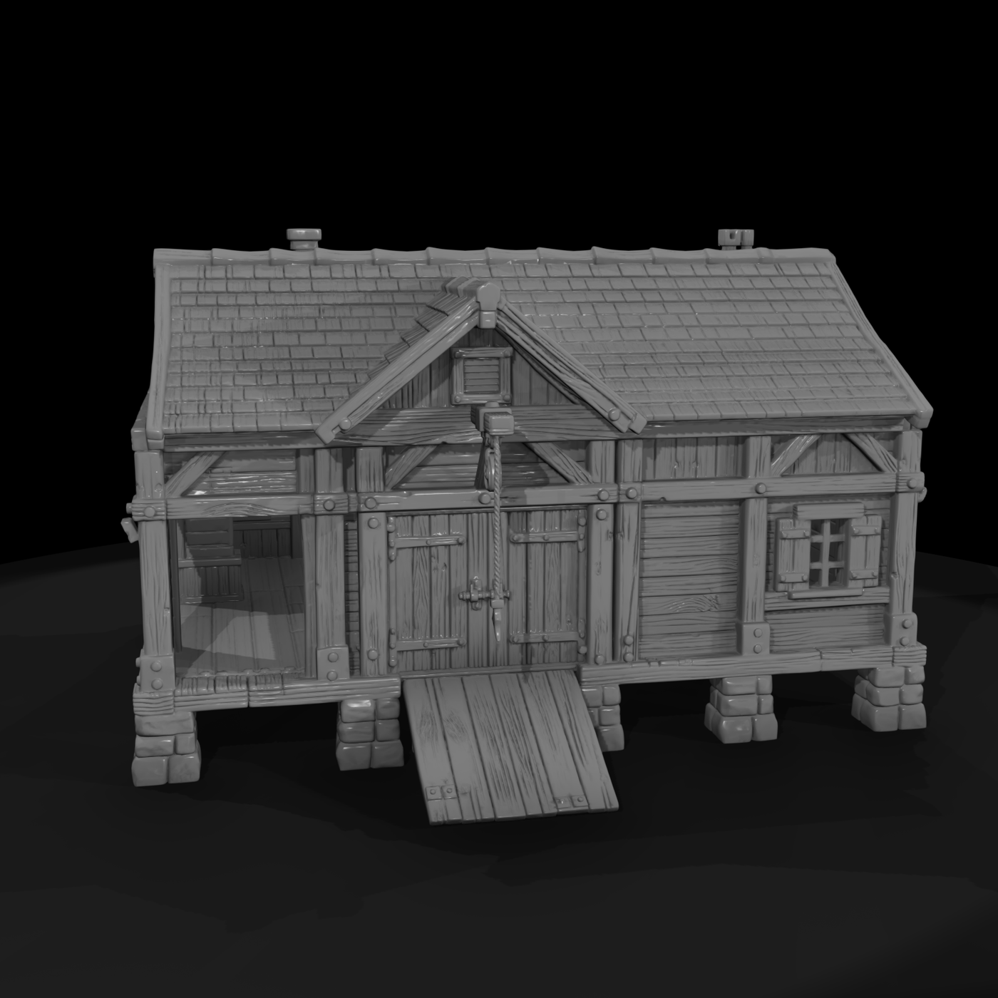 Mil 061 Wild West Fort Grain Forage Store