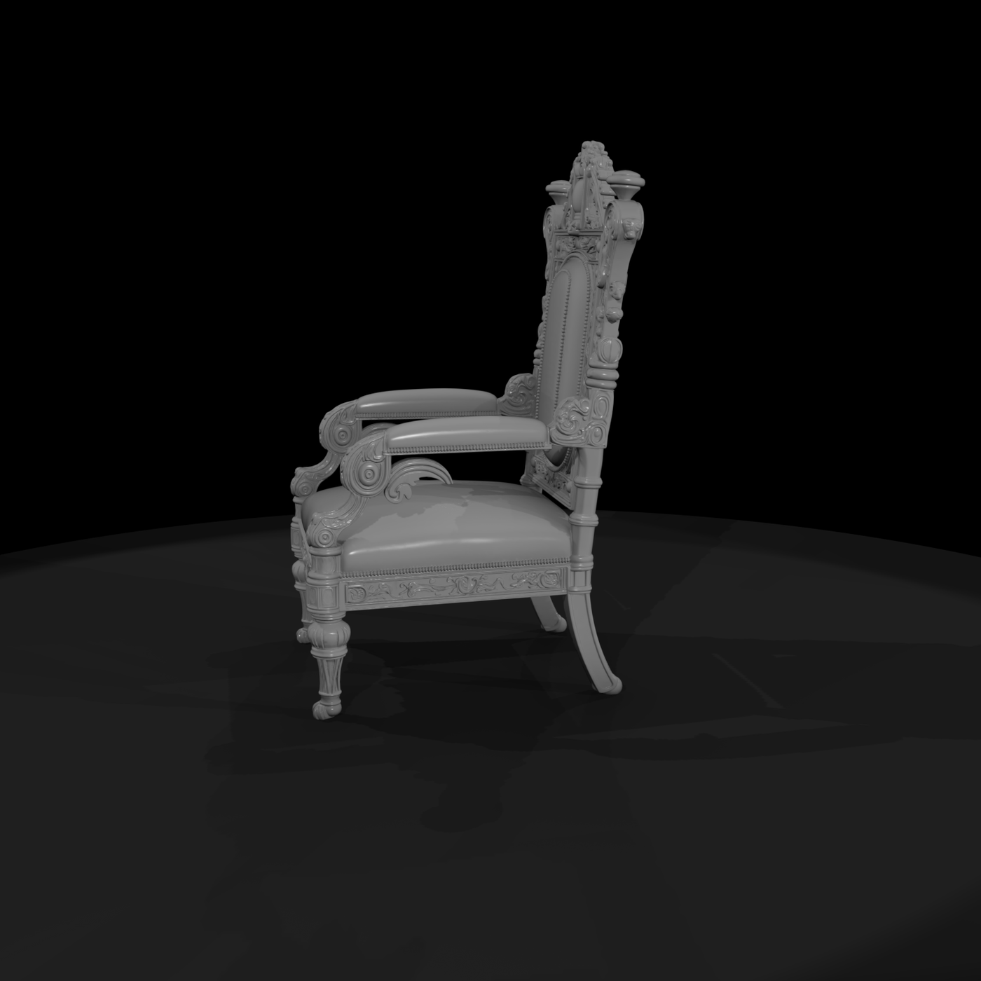 Baroque Ornate Throne Chair — Highback & Railway