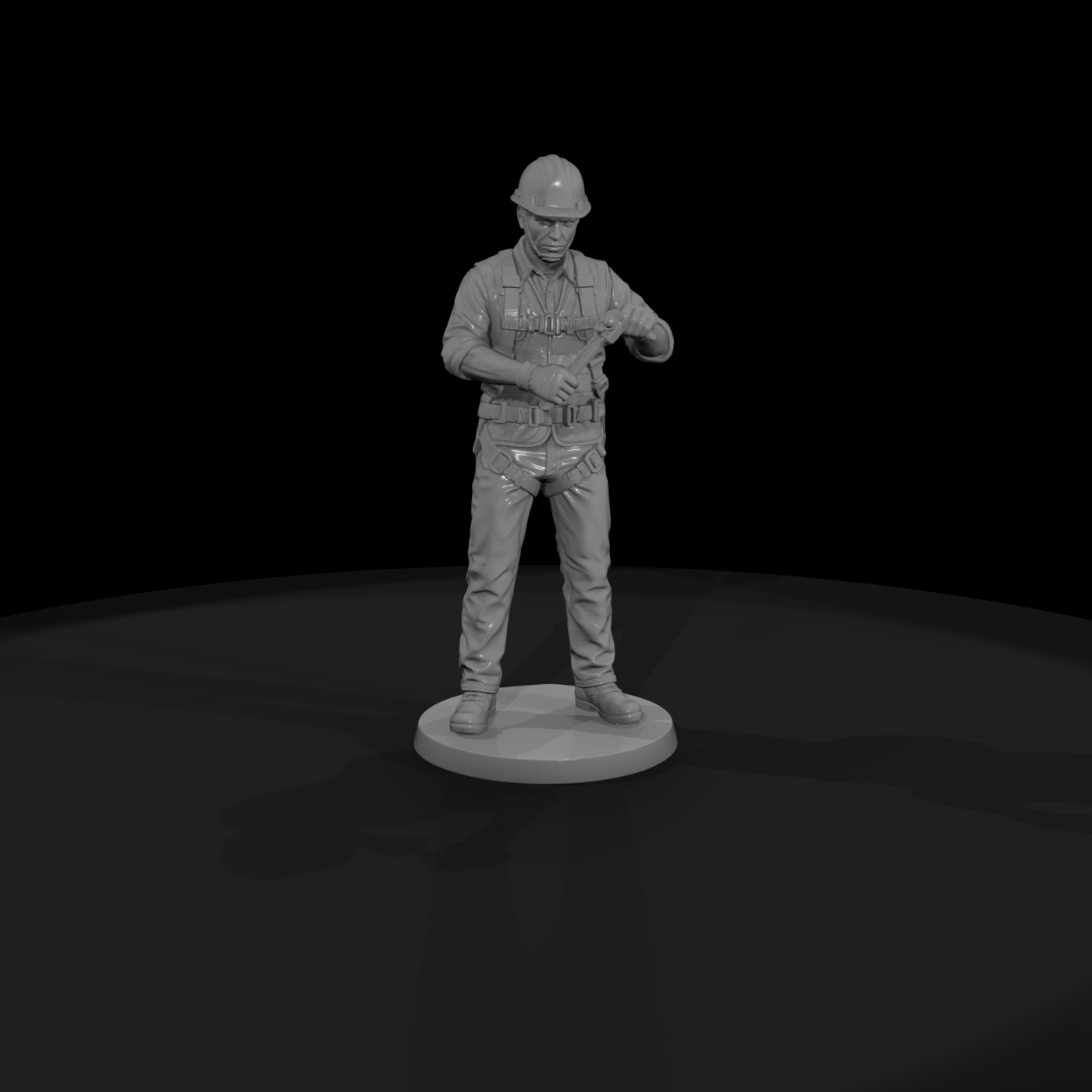 Construction Worker with Wrench