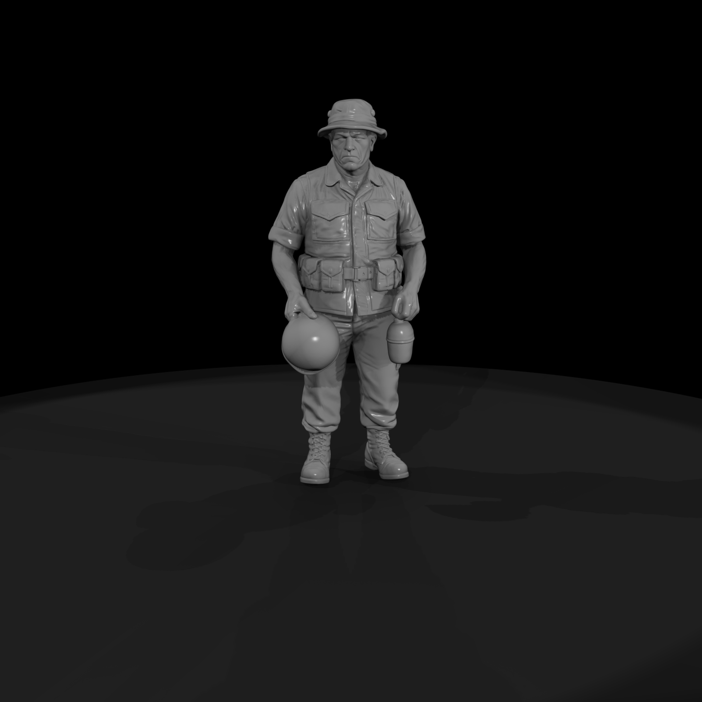 Vn Army 016 Vietnam U S Army Resting Soldier Figur