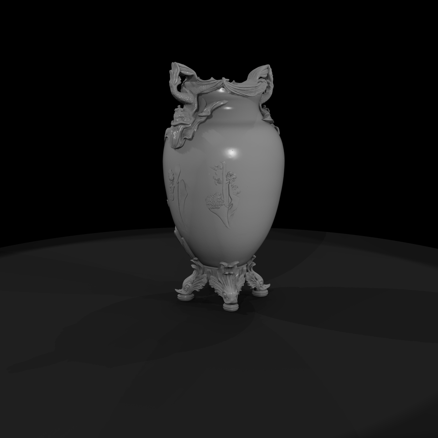 Baroque Aquatic Decorative Vase