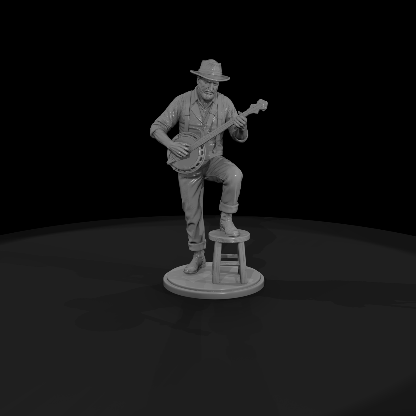Poparc 0192 Bluegrass Banjo Player Alternate Pose