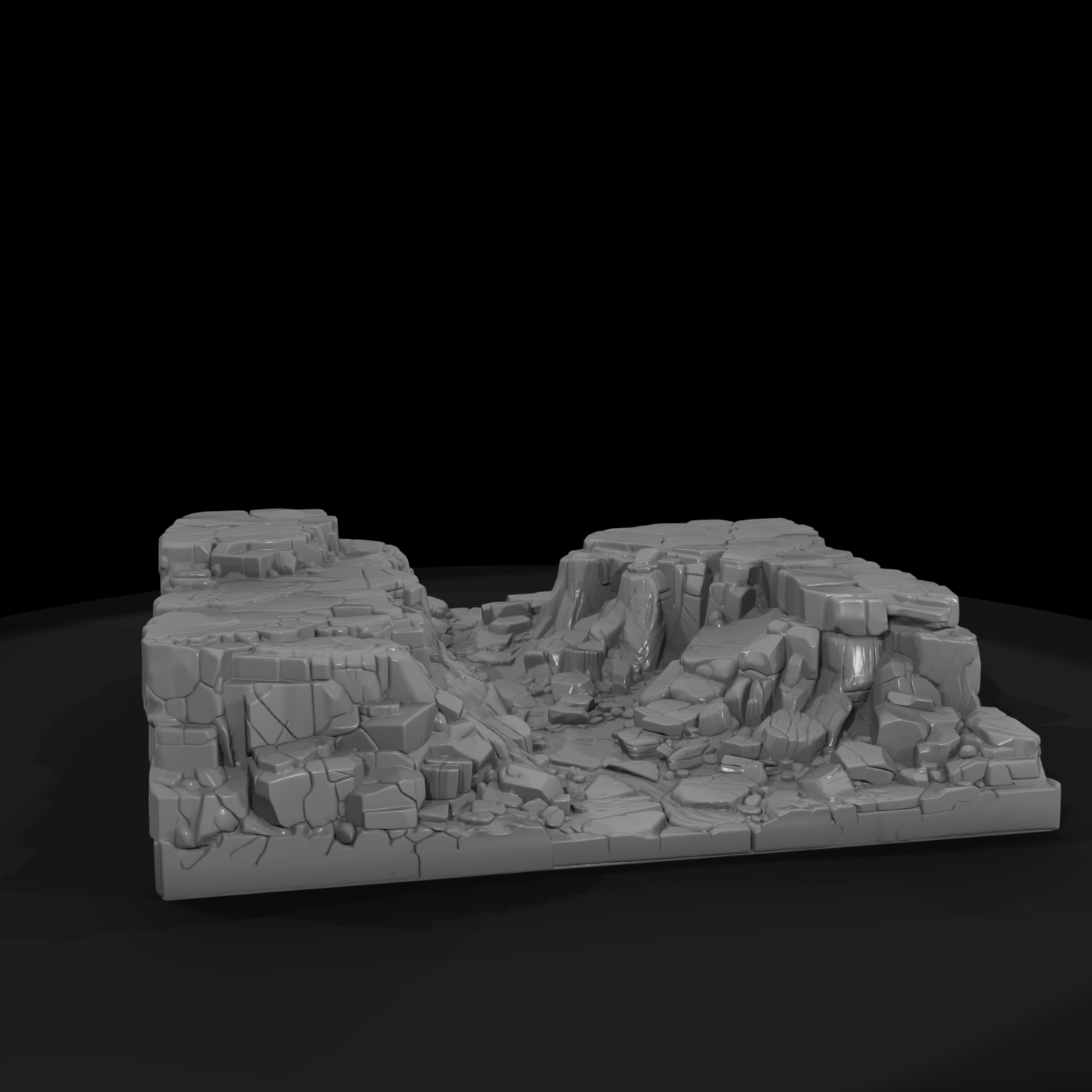 Eroded Rocky Gully Terrain