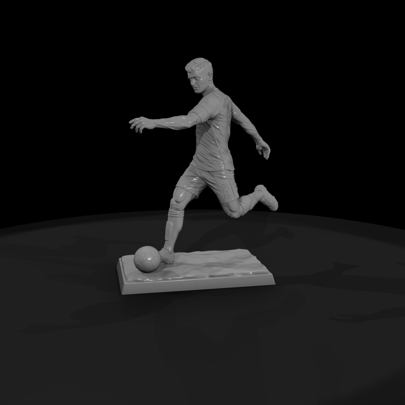 Soccer Player Striking the Ball
