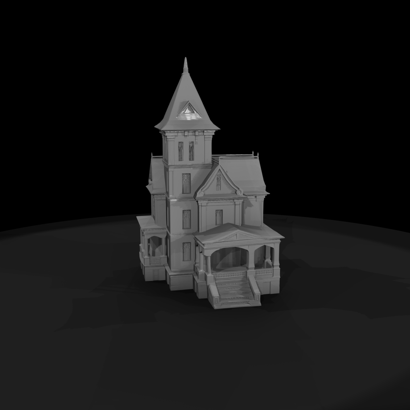 Victorian Gothic Tower Mansion