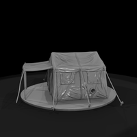 Military Canvas Wall Tent with Awning — thumbnail 5