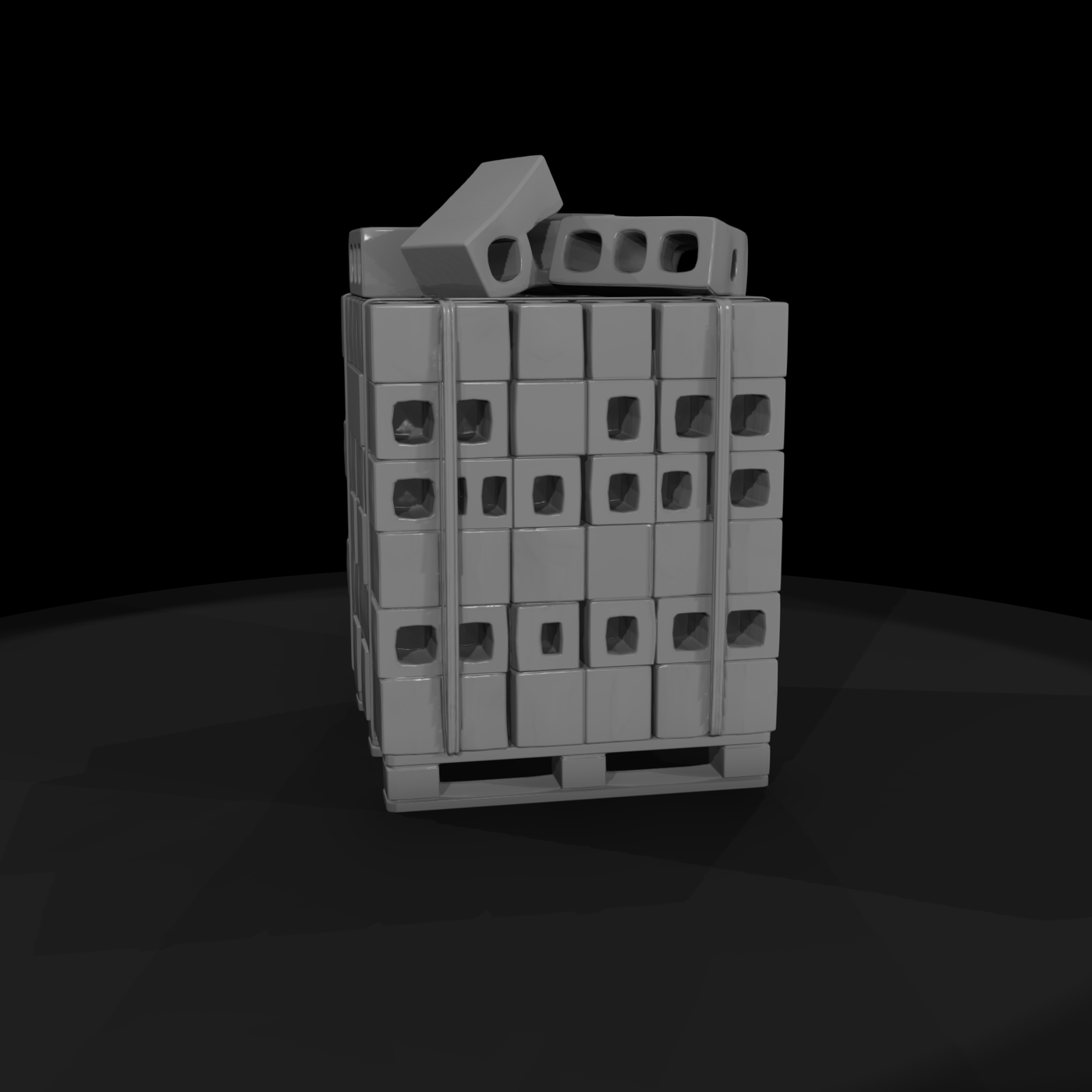 Pallet of cinder blocks