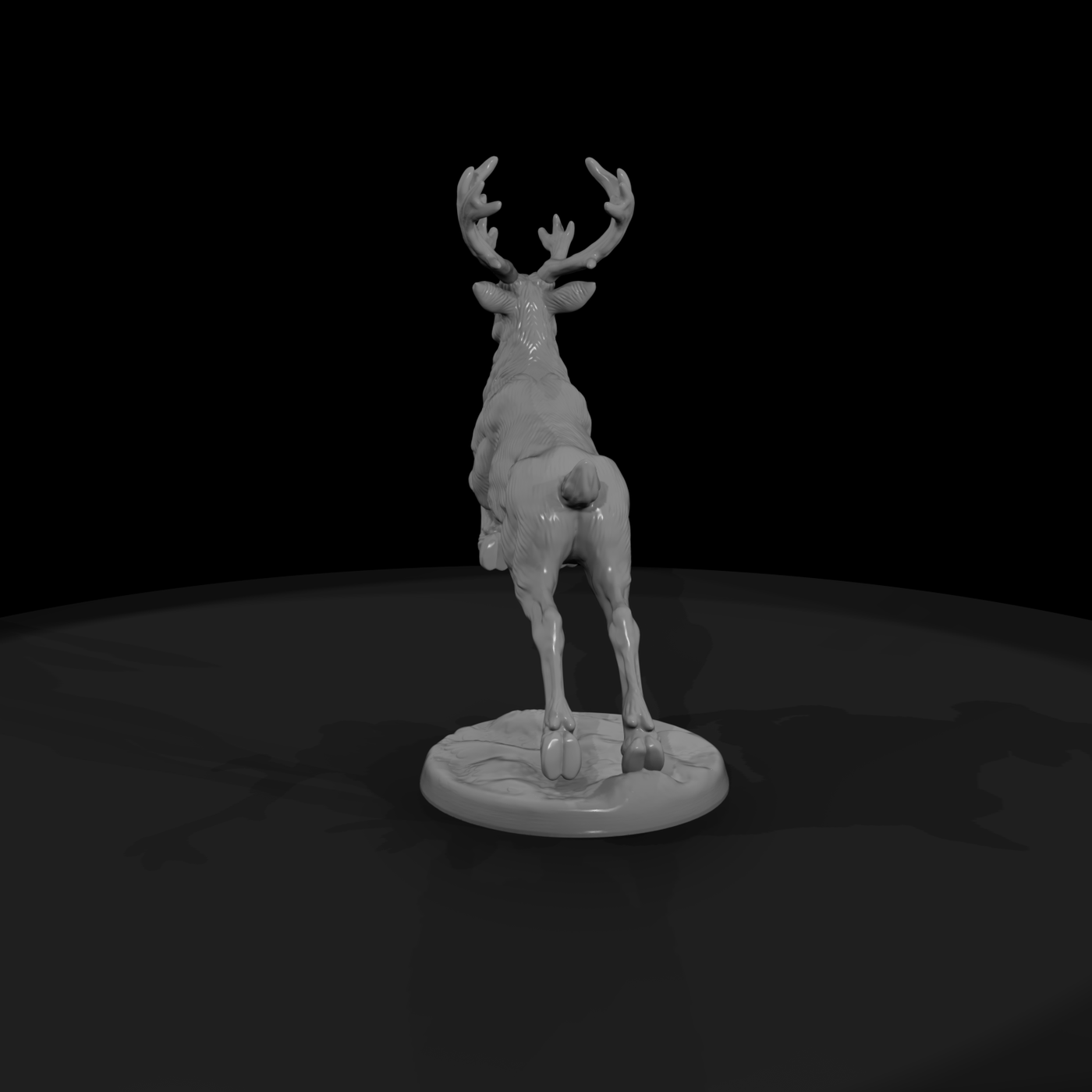 Leaping Reindeer with Antlers