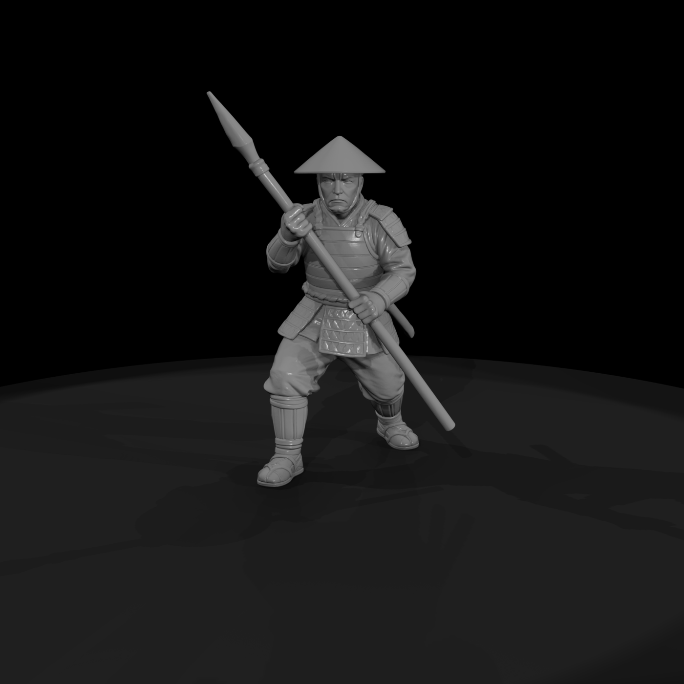 Hist 0224 Ashigaru Spearman Miniature Figure