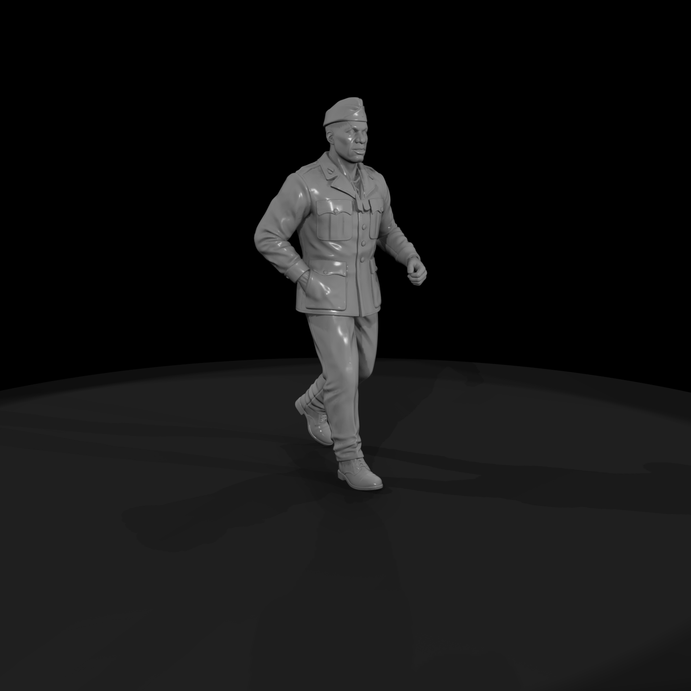 WWII American GI Walking