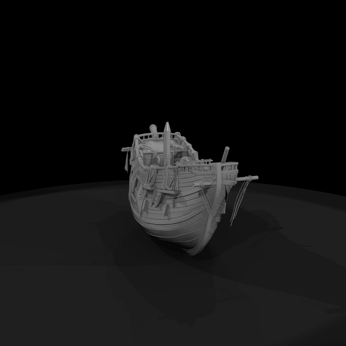 Historic Sailing Ship Bow — Half‑Hull Accessory