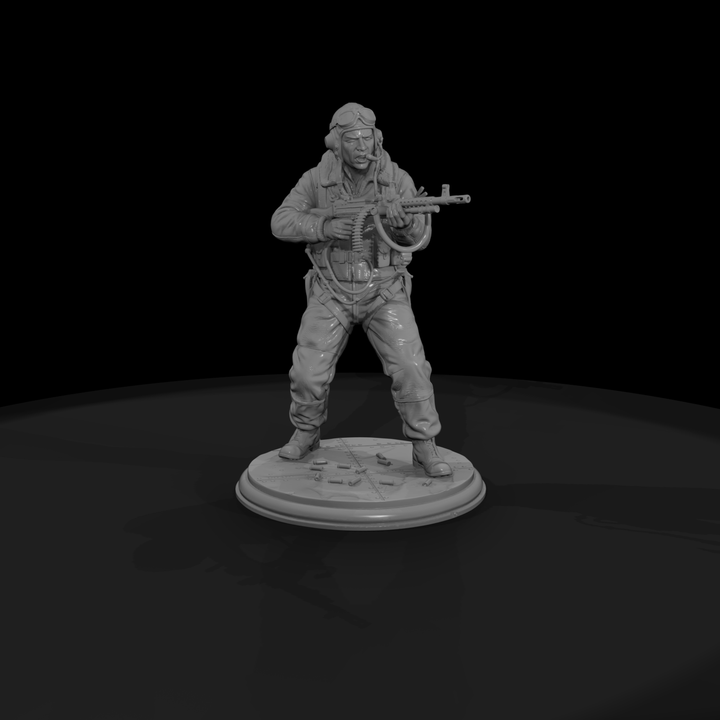 Ww2H 085 United States B 17 Waist Gunner